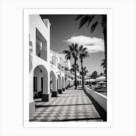 Marbella, Spain, Black And White Analogue Photography 3 Art Print