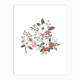 Art Flower Mixed Art Print