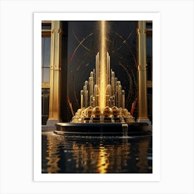 Fountain Of Gold 1 Art Print