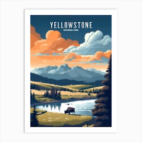 Yellowstone National Park Painting Art Print