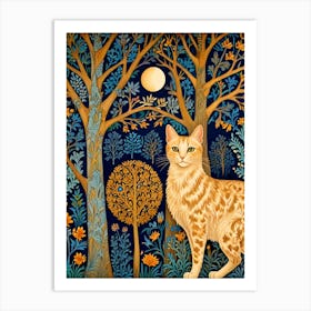 William Morris Cat In The Forest 19 Art Print