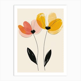 Medellin Flower Market Boho Minimalist Style Art Print