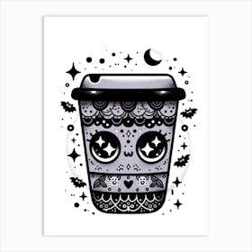 Day Of The Dead Coffee Cup Art Print