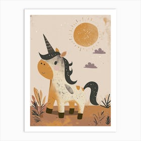 Unicorn In The Sun Muted Pastels Art Print