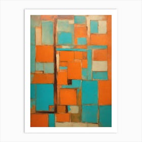 'Orange Squares' Art Print