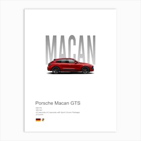 Macan Gts Porsche Art Print