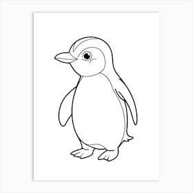 Penguin Coloring Pages Art Print