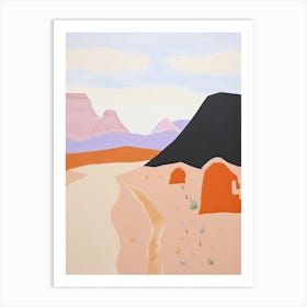 Syrian Desert   Middle East, Contemporary Abstract Illustration 4 Art Print