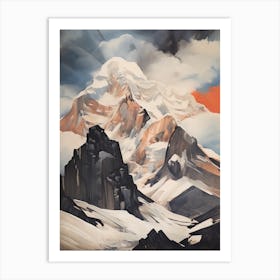 Cho Oyu Nepal China 2 Mountain Painting Art Print