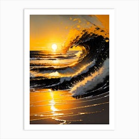 Sunset At The Beach 2 Art Print