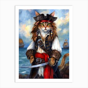 Pirate Cat 4 Art Print