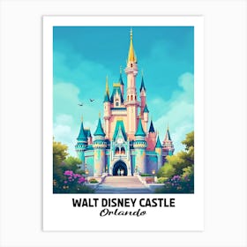 Walt Disney Castle, Orlando Art Print