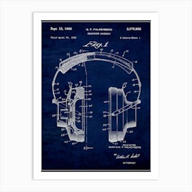 Headphones 1966 Art Print