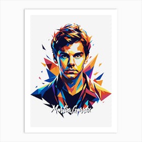 Martin Garrix 01 Portrait Music Icon Style WPAP Pop Art Art Print