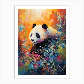Panda Art In Neo Impressionism Style 3 Art Print