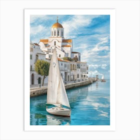 Sailboat On The Water 1 Art Print