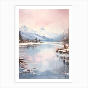 Dreamy Winter Painting Lake District United Kingdom 1 Art Print