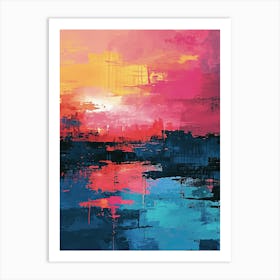 Sunset | Pixel Art Series 4 Art Print