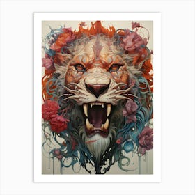 Lion Head Art Print