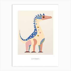 Nursery Dinosaur Art Citipati 1 Poster Art Print