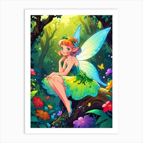 Fairy In The Forest 2 Art Print