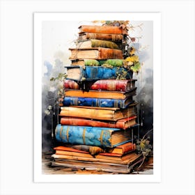 Stack Of Books book poster Art Print