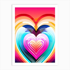 Abstract Heart 4 Art Print