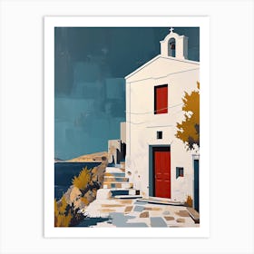 Church Of Santos, Greece Art Print