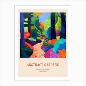 Colourful Gardens Biltmore Estate Gardens Usa 4 Red Poster Art Print