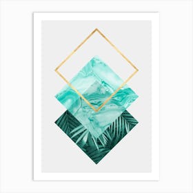 Geometric and botanical 6 Art Print