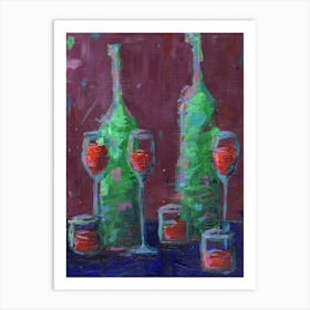 Red Wine And Glasses Art Print