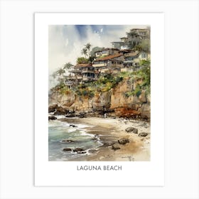 Laguna Beach Watercolor 4travel Poster Art Print