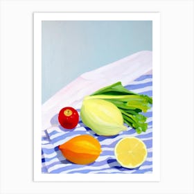 Endive Tablescape vegetable Art Print