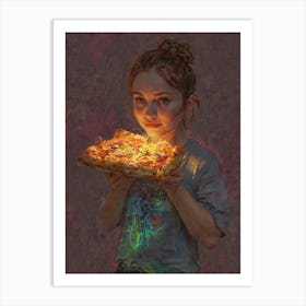 Pizza Girl 3 Art Print