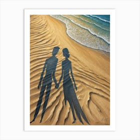 Couple In The Sand Art Print