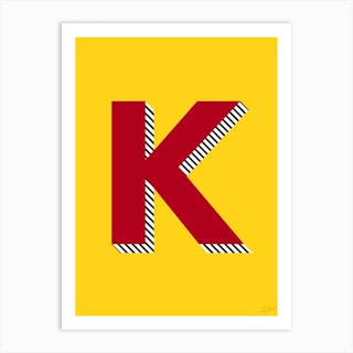 letter k canvas print by eleanor stuart fy
