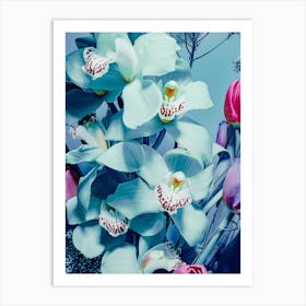 Blue Orchids Art Print