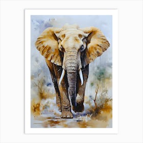 Elephant Elegance Majestic Forest Stroll Art Print