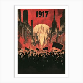 Aihrgdesign A Vintage Political Poster Depicting The Russian 9 Art Print