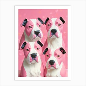 Pink Dogs Art Print