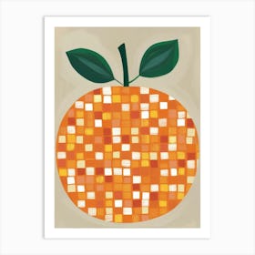 Orange Mosaic 29 Art Print