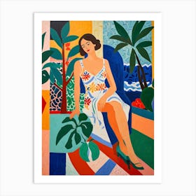 Woman In A Dress 7 Art Print