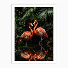 Tropical Flamingo Art Print