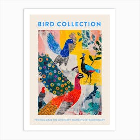 Birds Mixed Media Painting 1 Poster Art Print