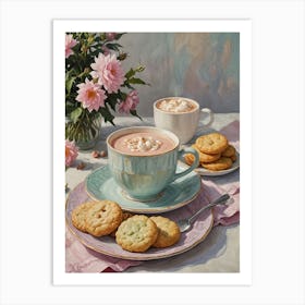 Hot Chocolate And Cookies Art Print