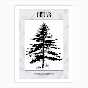 Cedar Tree Simple Geometric Nature Stencil 1 Poster Art Print