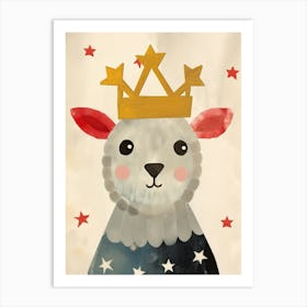 Little Sheep 1 Wearing A Crown Art Print
