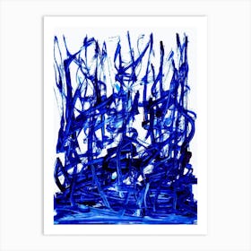 Abstract Blue Painting 2 Art Print