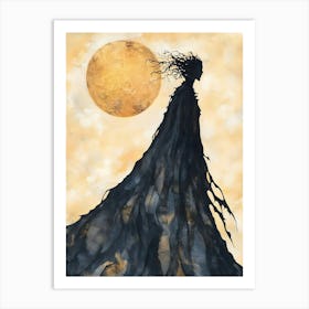 Woman In Black Art Print