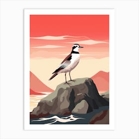 Minimalist Lapwing 2 Illustration Art Print